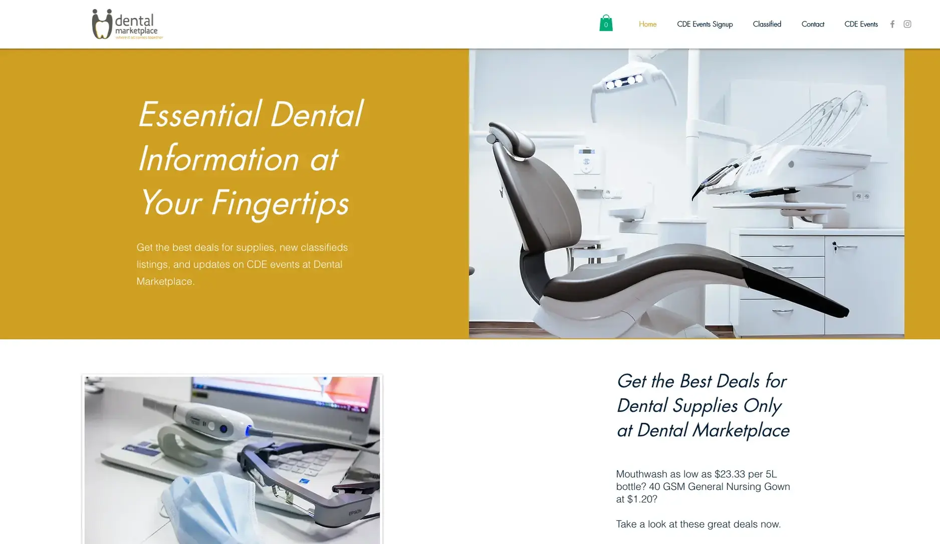 Dental Marketplace website and app